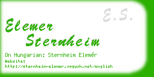 elemer sternheim business card